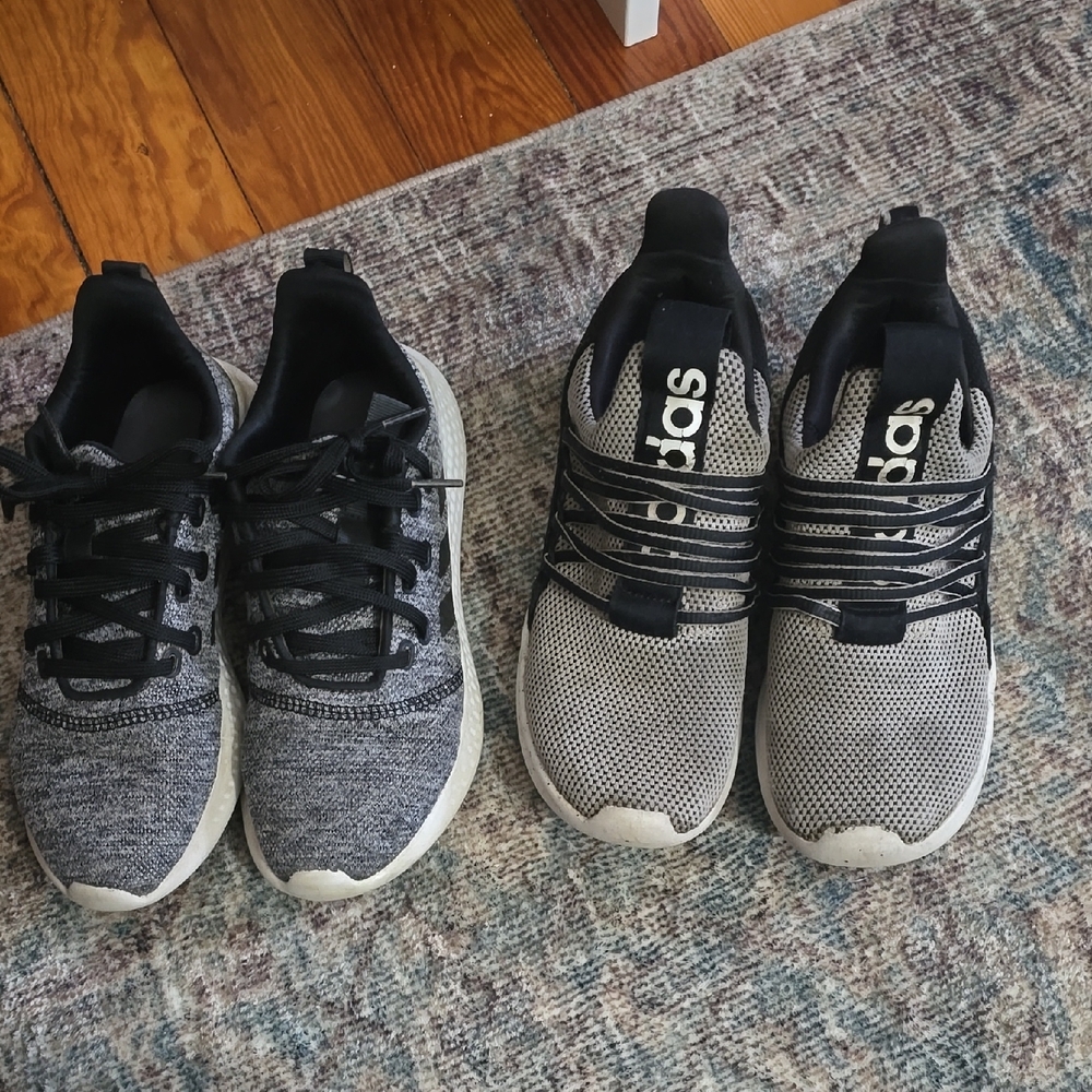 Adidas Kids Black and White Sneakers